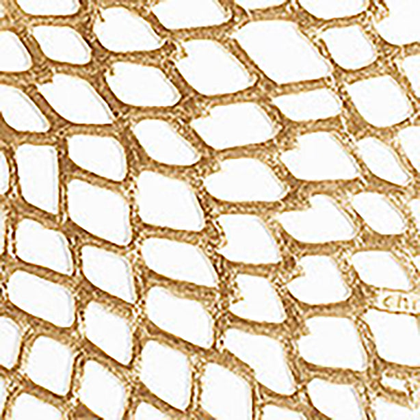 Chilewich TerraStrand® Microban® Dahlia Moulded Table Mat/Placemat, Round, 36 x 38 cm, Brass