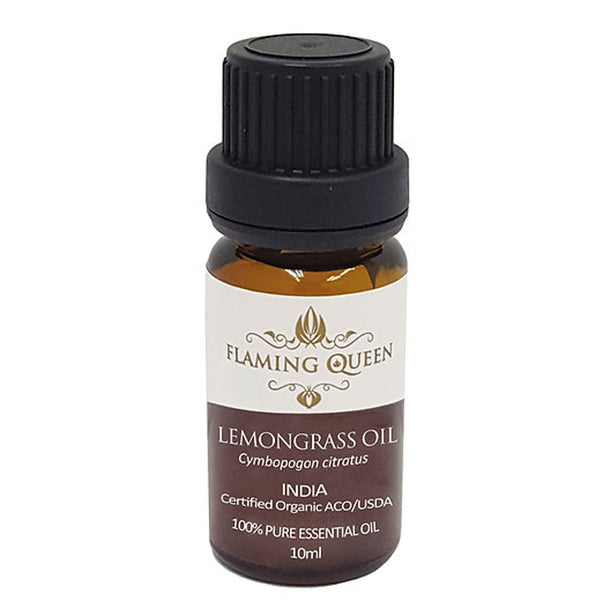 Flaming Queen Essential Oil - Lemongrass Certified Organic 10ML (India)