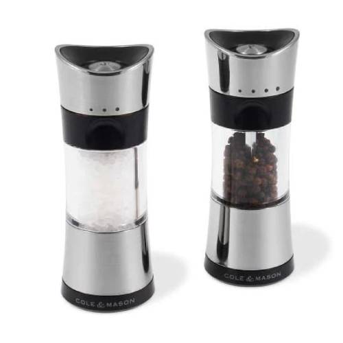 Cole&Mason Acrylic Metal Salt & Pepper Mills Gift Set