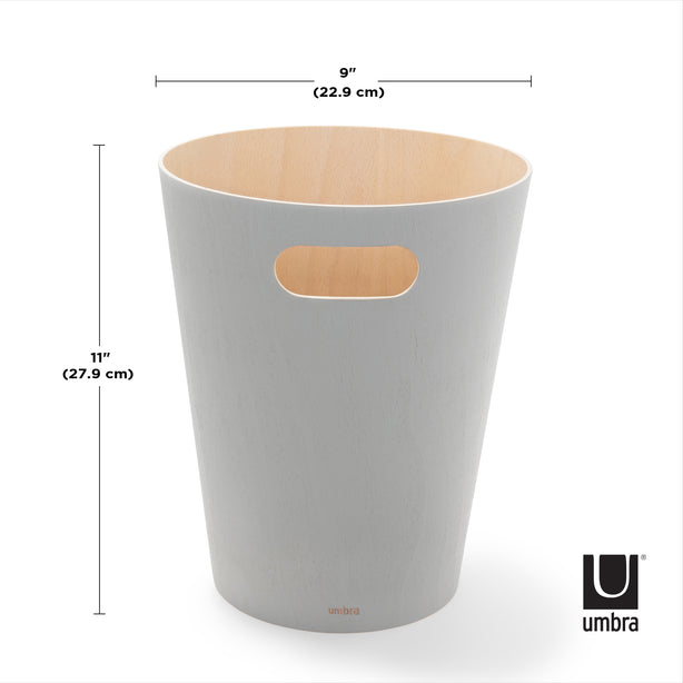 Umbra Woodrow Trash Can, 7.5 L