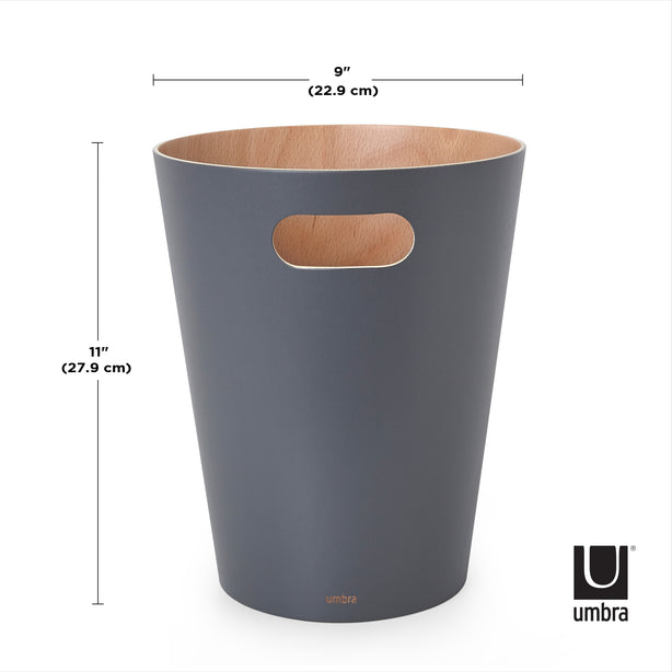 Umbra Woodrow Trash Can, 7.5 L