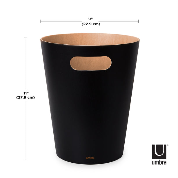 Umbra Woodrow Trash Can, 7.5 L