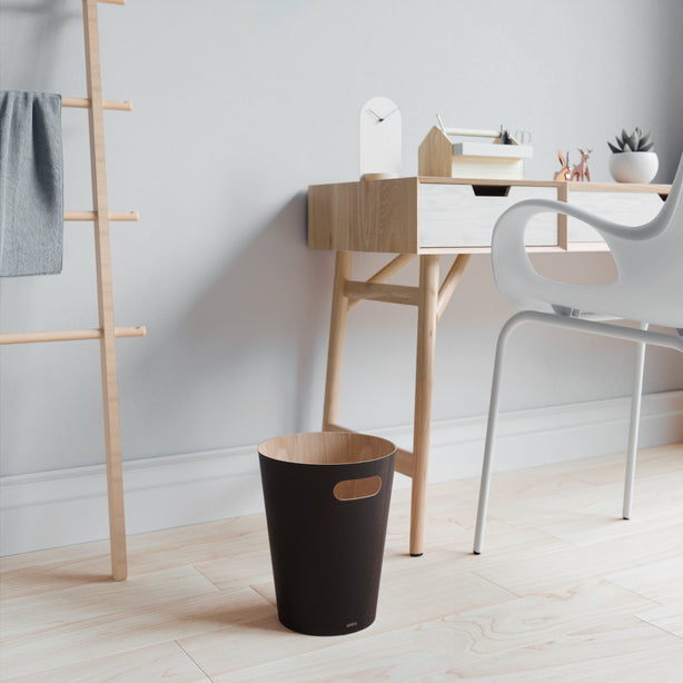 Umbra Woodrow Trash Can, 7.5 L