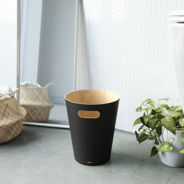 Umbra Woodrow Trash Can, 7.5 L