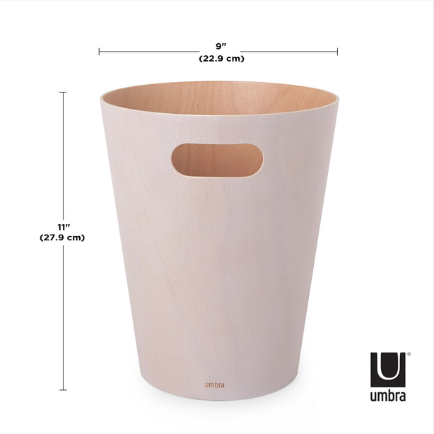 Umbra Woodrow Trash Can, 7.5 L