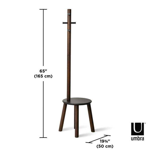 Umbra Pillar Stool and Coatrack, Flat-Pack