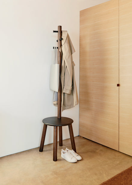 Umbra Pillar Stool and Coatrack, Flat-Pack