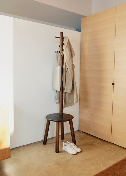 Umbra Pillar Stool and Coatrack, Flat-Pack