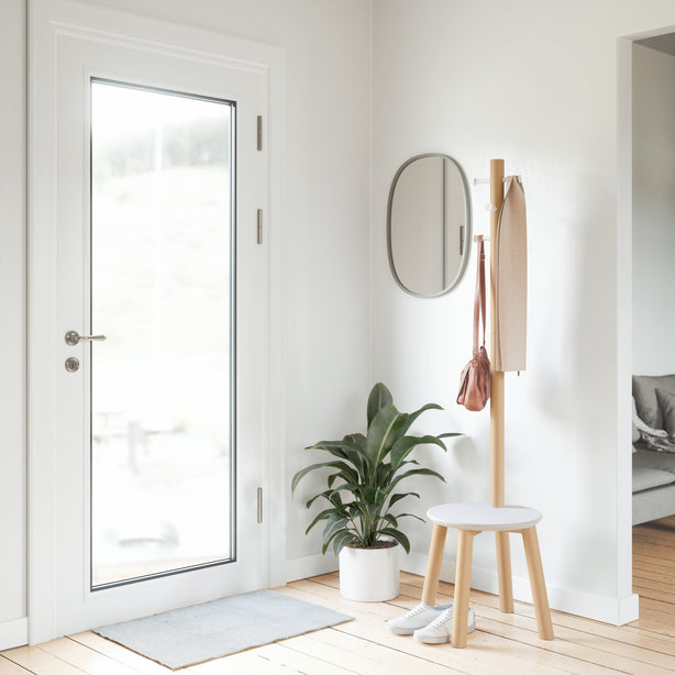 Umbra Pillar Stool and Coatrack, Flat-Pack