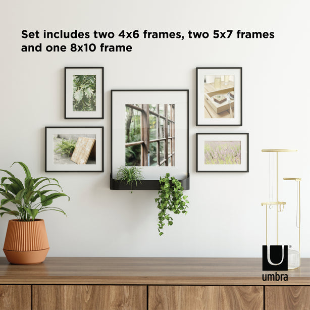 Umbra Matinee Gallery Photo Frames, Set of 5, 4