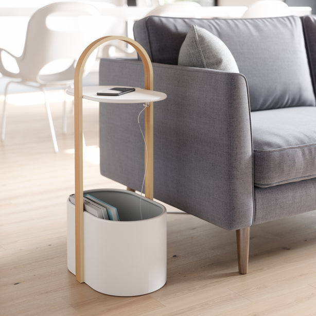 Umbra Bellwood Hub Side Storage Table, Flat-Pack