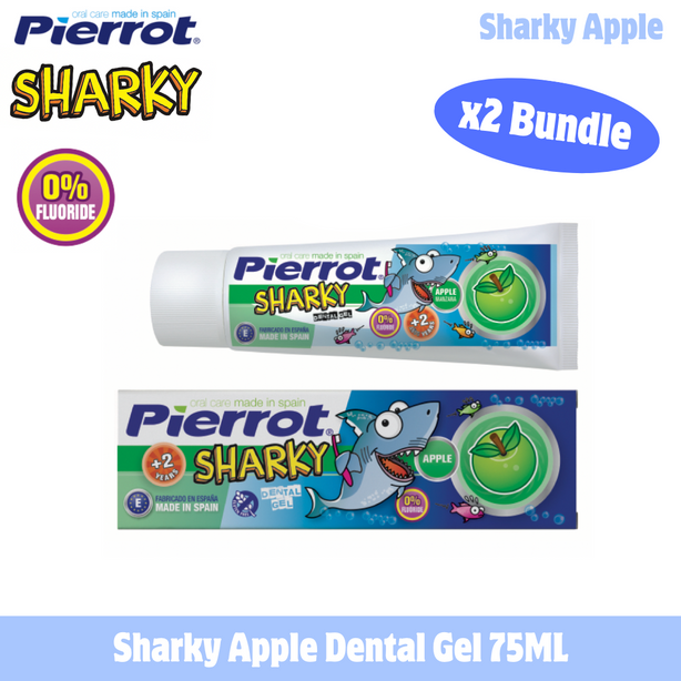 Pierrot Sharky Apple Dental Gel 75ml (Bundle of 2)