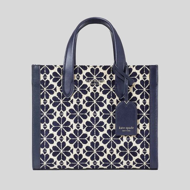 Kate Spade Manhattan Spade Flower Chenille Small Tote Blue Multi RS-K5495