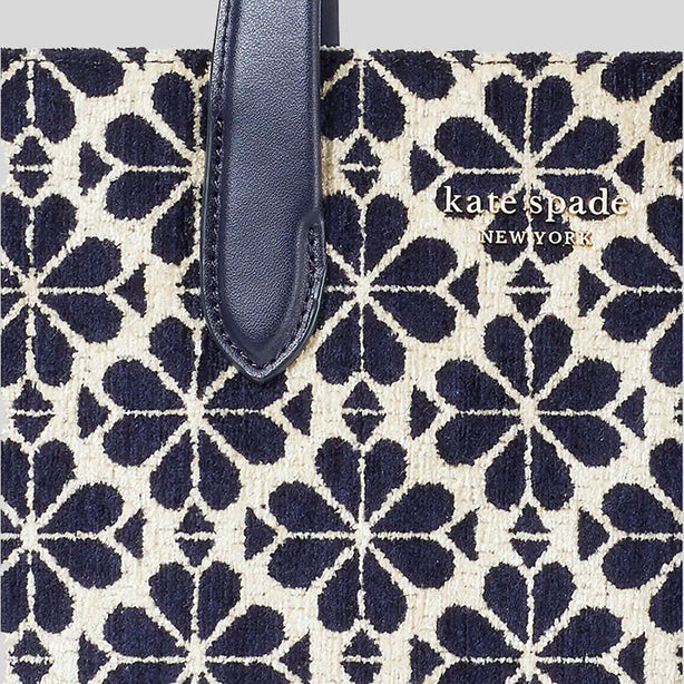 Kate Spade Manhattan Spade Flower Chenille Small Tote Blue Multi RS-K5495