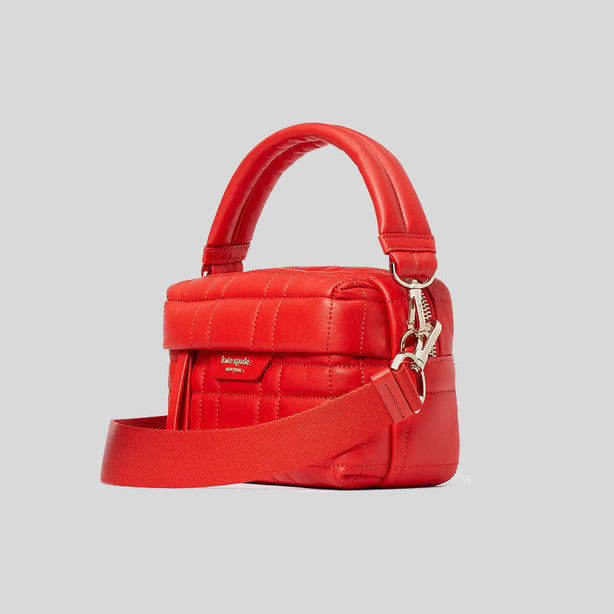 Kate Spade Softwhere Quilted Leather Small Convertible Crossbody Bright Red RS-K7999
