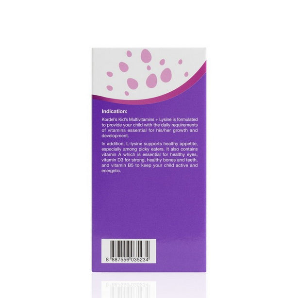 Kordel’s Kid’s Multivitamins + Lysine T60