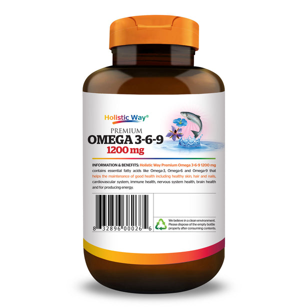 [Bundle of 2] Holistic Way Premium Fish Oil Omega 3-6-9 1200mg (100 Softgels)