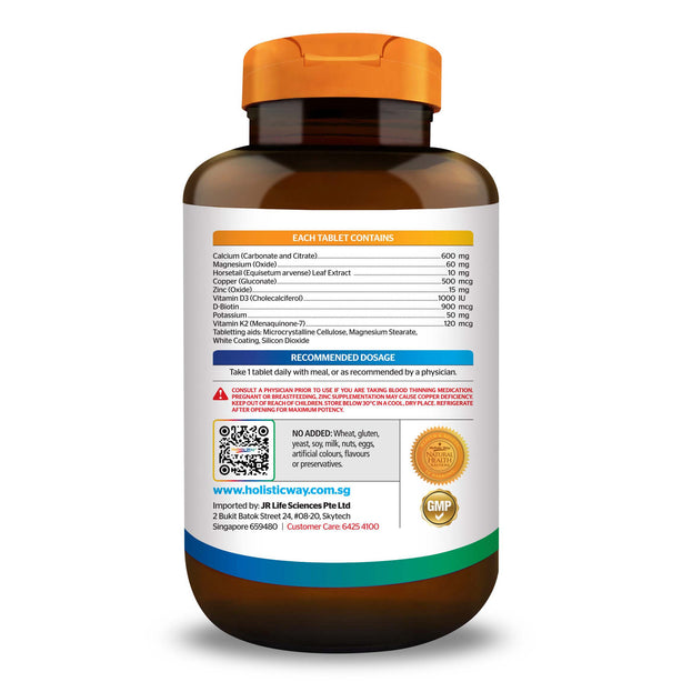 Holistic Way High Strength Calcium Magnesium Zinc 60 Tablets