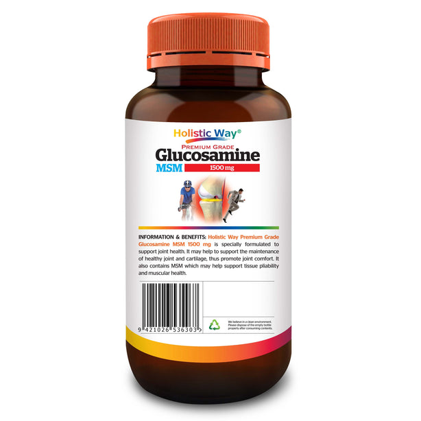 Holistic Way Glucosamine 1500mg + MSM 90 Capsules