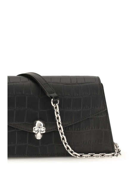 Alexander Mcqueen Mini Skull Clutch - Black