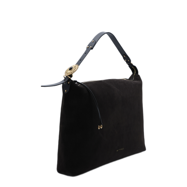 Maxi Suede Pony Bag - Dark Brown