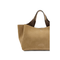 Mini Calfskin Suede Tote - Brown