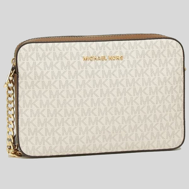 Michael Kors Jet Set Item Crossbody Bag In Signature Vanilla RS-35F8GTTC3B