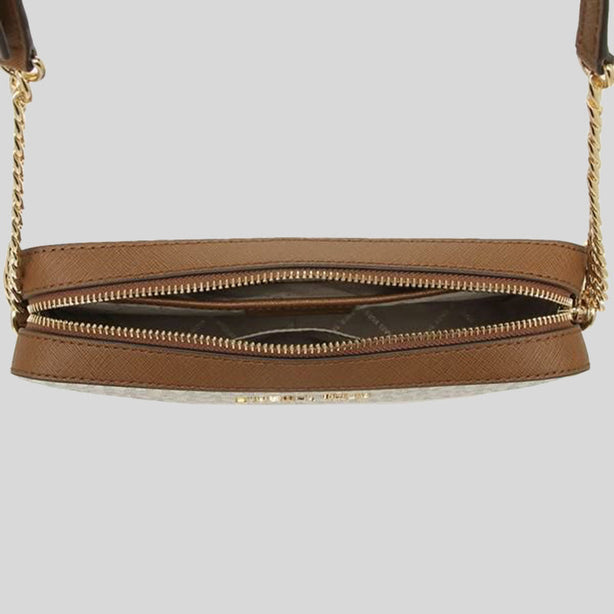 Michael Kors Jet Set Item Crossbody Bag In Signature Vanilla RS-35F8GTTC3B