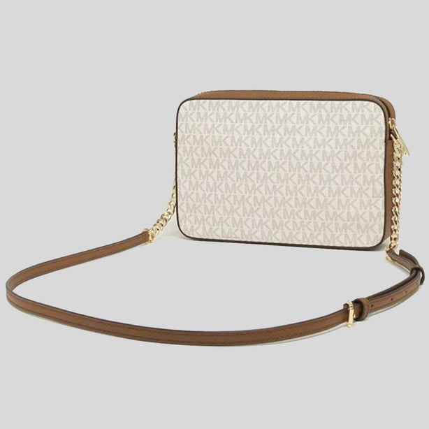 Michael Kors Jet Set Item Crossbody Bag In Signature Vanilla RS-35F8GTTC3B