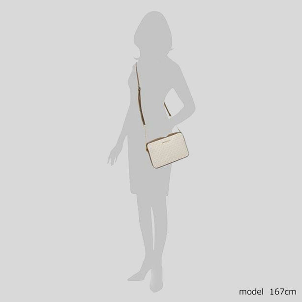 Michael Kors Jet Set Item Crossbody Bag In Signature Vanilla RS-35F8GTTC3B