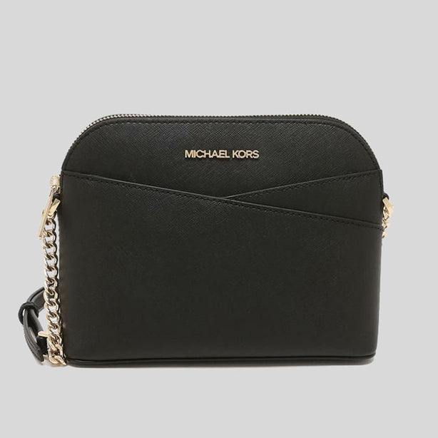Michael Kors Jet Set Travel MD Dome Crossbody Bag Black RS-35F1GTVC6T
