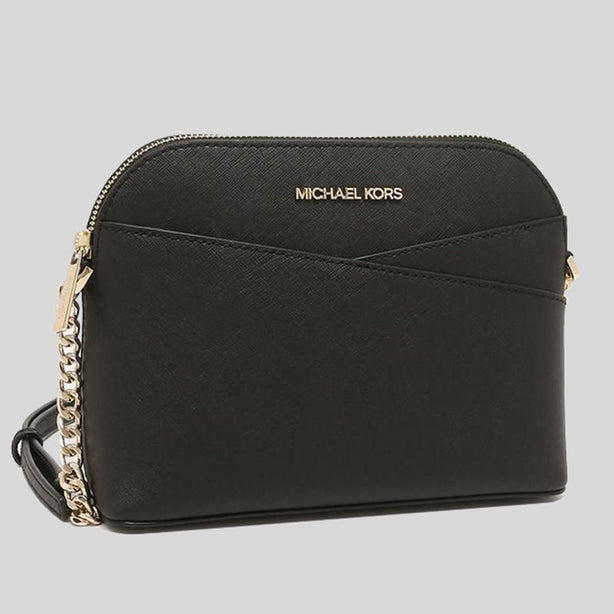 Michael Kors Jet Set Travel MD Dome Crossbody Bag Black RS-35F1GTVC6T