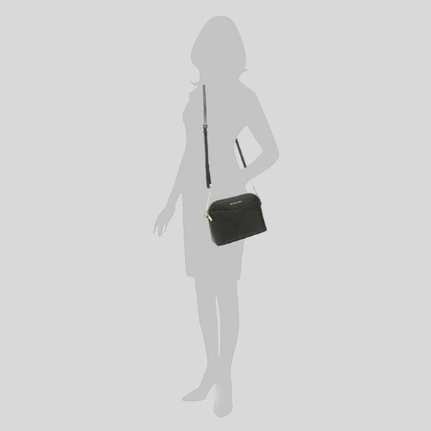 Michael Kors Jet Set Travel MD Dome Crossbody Bag Black RS-35F1GTVC6T