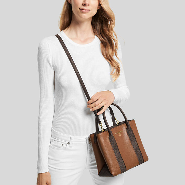 Michael Kors Austin Medium Pebbled Leather Messenger Bag Luggage RS-30F2GANM2L