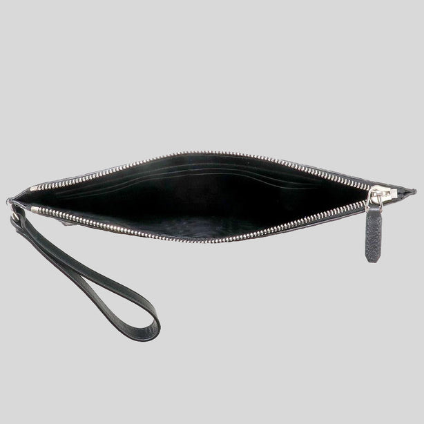 Gucci Unisex Micro GG Leather Clutch Black RS-544477
