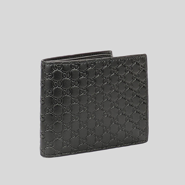 GUCCI Men's Microguccissima GG Logo Leather Coin Wallet Black RS-544472