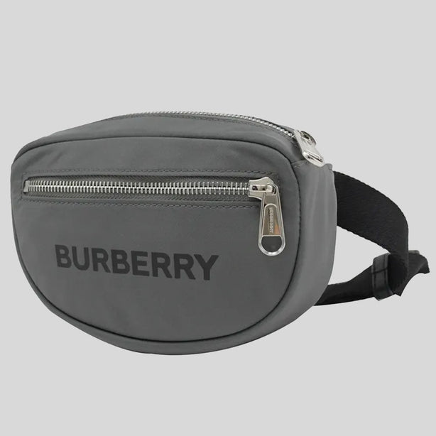 Burberry Cannon Branded Nylon Belt/Crossbody Bag Grey RS-80528881
