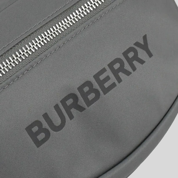 Burberry Cannon Branded Nylon Belt/Crossbody Bag Grey RS-80528881