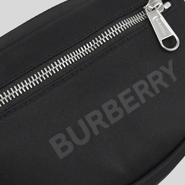 Burberry Cannon Branded Nylon Belt/Crossbody Bag Black RS-80528871
