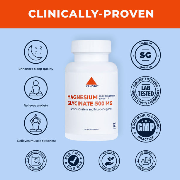 Xandro Magnesium Glycinate 500 mg