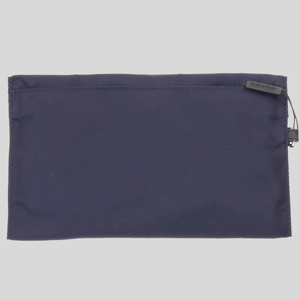 Burberry Unisex Logo Print Nylon Zip Wristlet Pouch Navy Blue RS-80528411