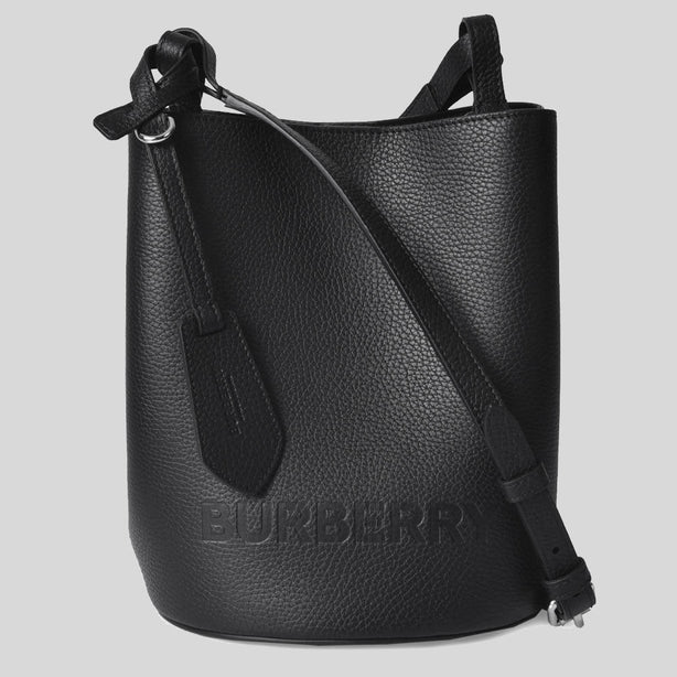 Burberry Small Lorne Leather Bucket Bag Black RS-80528511