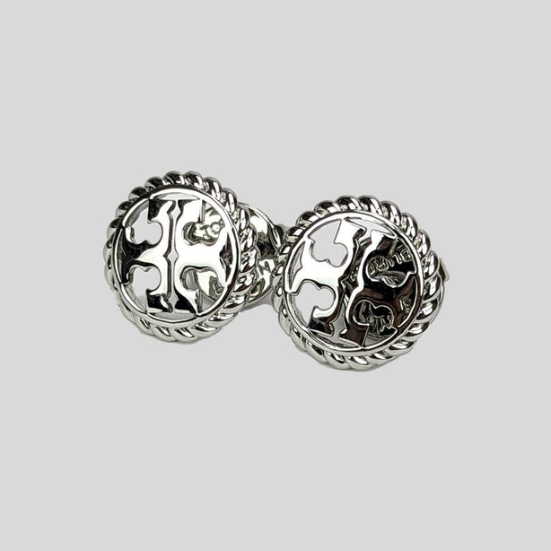 Tory Burch Rope Logo Stud Earring Tory Silver RS-136618