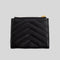 SAINT LAURENT YSL Cassandre Matelasse Bi-Fold Wallet In Grain De Poudre Embossed Leather Black RS-575879BOW01