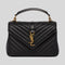 SAINT LAURENT YSL College Medium Chain Bag In Quilted Leather Black RS-600279BRM07