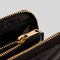 SAINT LAURENT YSL Cassandre Matelasse Zip Around Wallet In Grain De Poudre Embossed Leather Black RS-358094BOW01