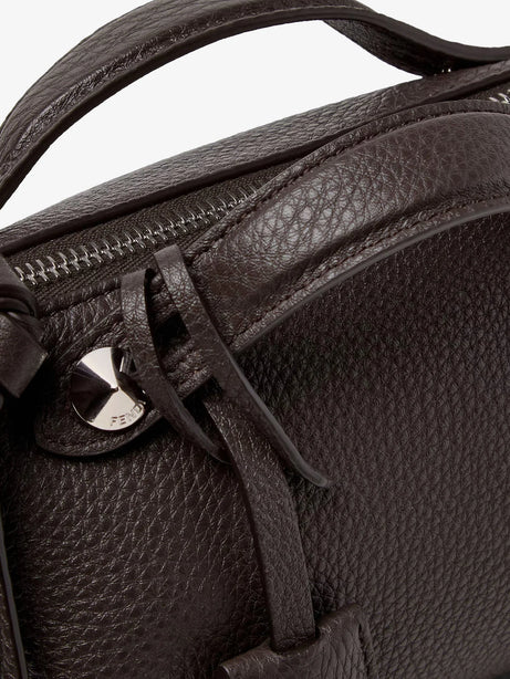 Fendi By The Way hammered leather handbag - Ebano