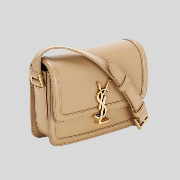 SAINT LAURENT YSL Solferino Small Satchel In Box Saint Laurent Leather Tan RS-6343060SX0W