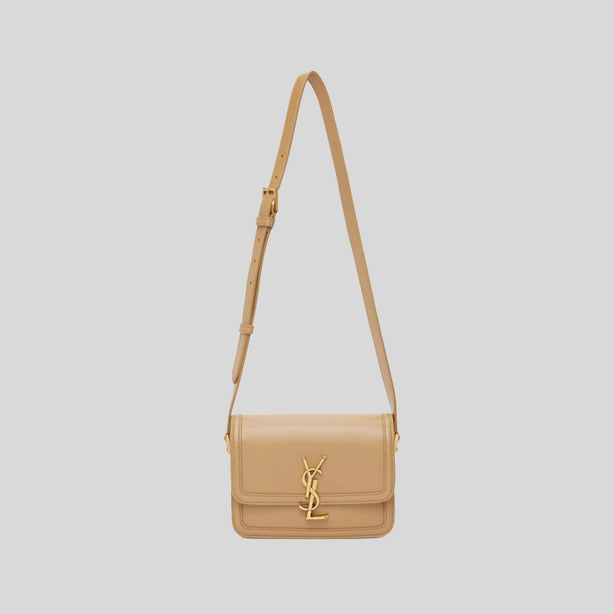 SAINT LAURENT YSL Solferino Small Satchel In Box Saint Laurent Leather Tan RS-6343060SX0W