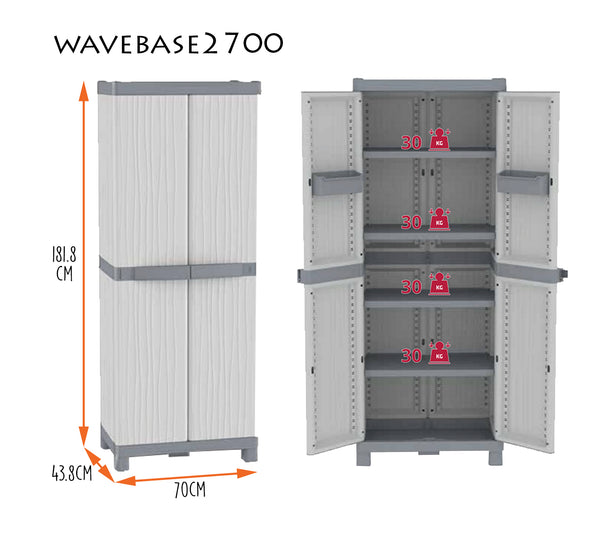 Tr2566 Terry Base2700 Cabinet (4 Shelves, 2 Bins)